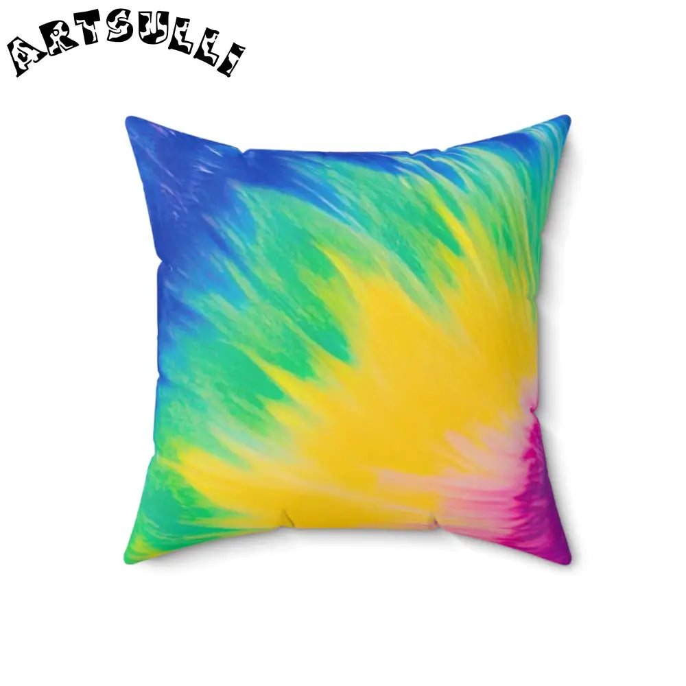 Multicolor Tie Dye Throw Pillow, Artsulli - Art is Long, Life is Short, Home Decor, Size, 18" × 18", , , , , 10294577524646508189