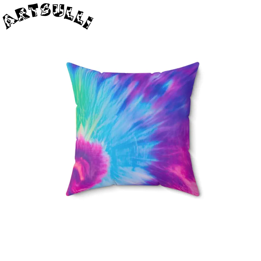 Multicolor Tie Dye Throw Pillow, Artsulli - Art is Long, Life is Short, Home Decor, , , , , , , 