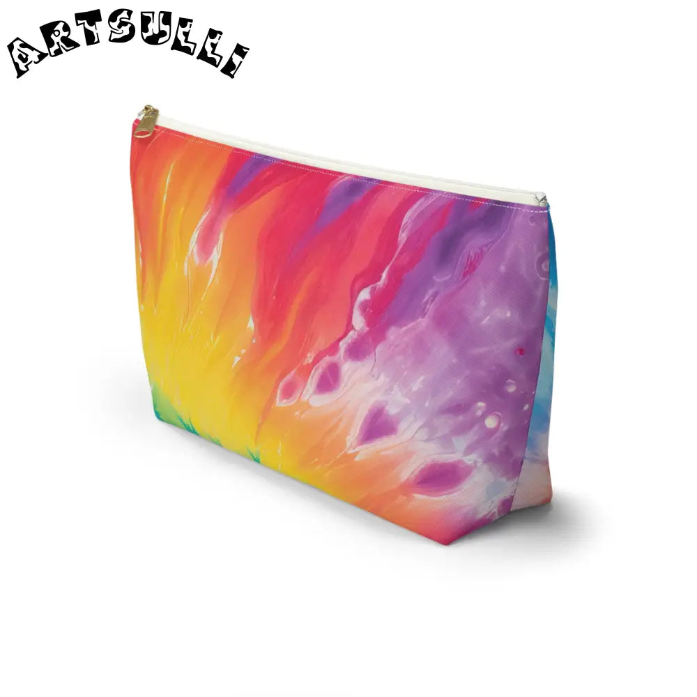 Multicolored Cosmetic Pouch, Artsulli - Art is Long, Life is Short, Bags, , , , , , , 