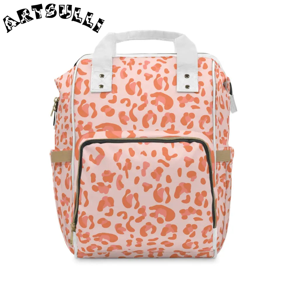 JAKKOUTTHEBXX Pink Leopard Print Diaper Backpack 2025