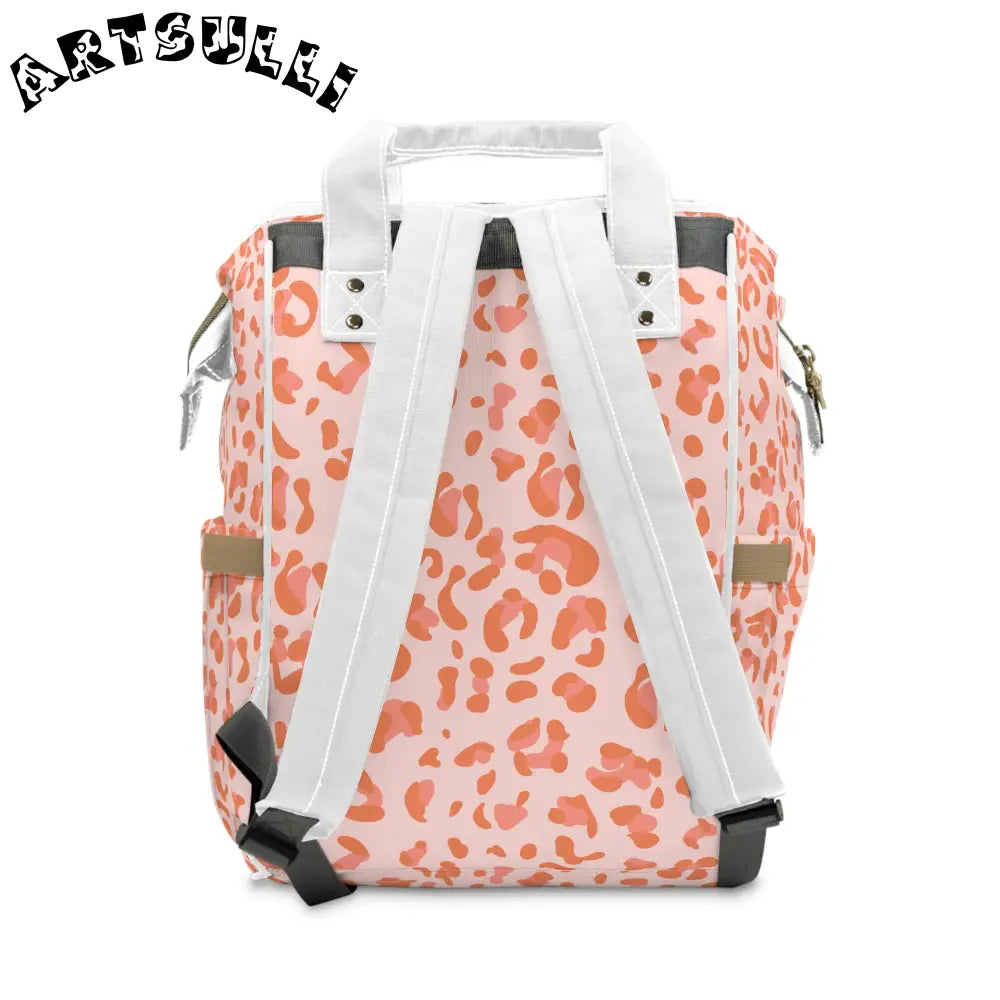JAKKOUTTHEBXX Pink Leopard Print Diaper Backpack 2025