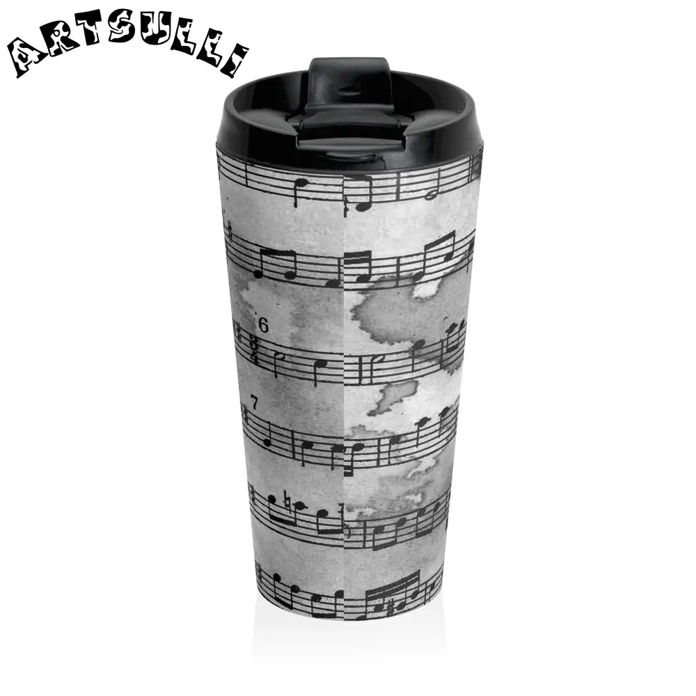 Music Note Stainless Steel Travel Mug, Artsulli - Art is Long, Life is Short, Mug, , , , , , , 