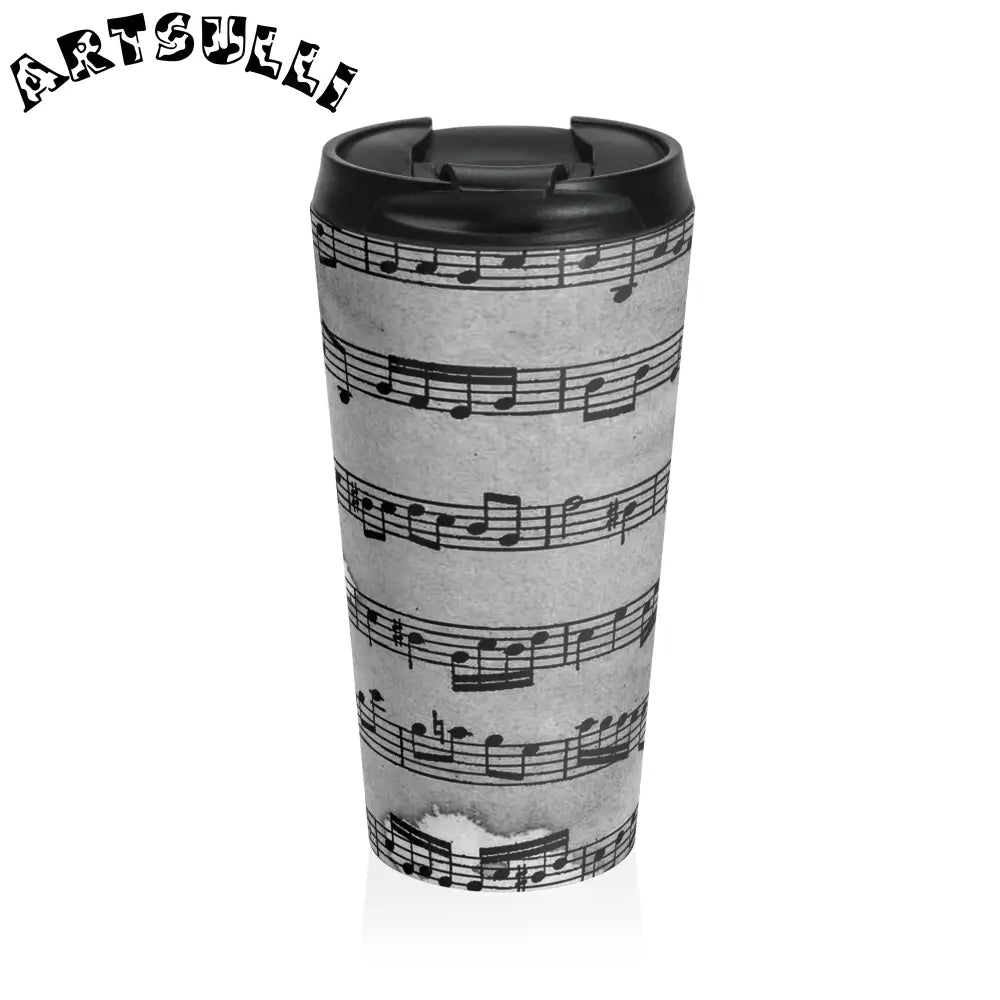 Music Note Stainless Steel Travel Mug, Artsulli - Art is Long, Life is Short, Mug, Size, 15oz, , , , , 12144909200140211907