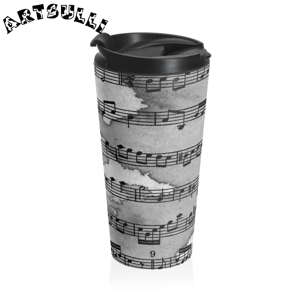 Music Note Stainless Steel Travel Mug, Artsulli - Art is Long, Life is Short, Mug, , , , , , , 