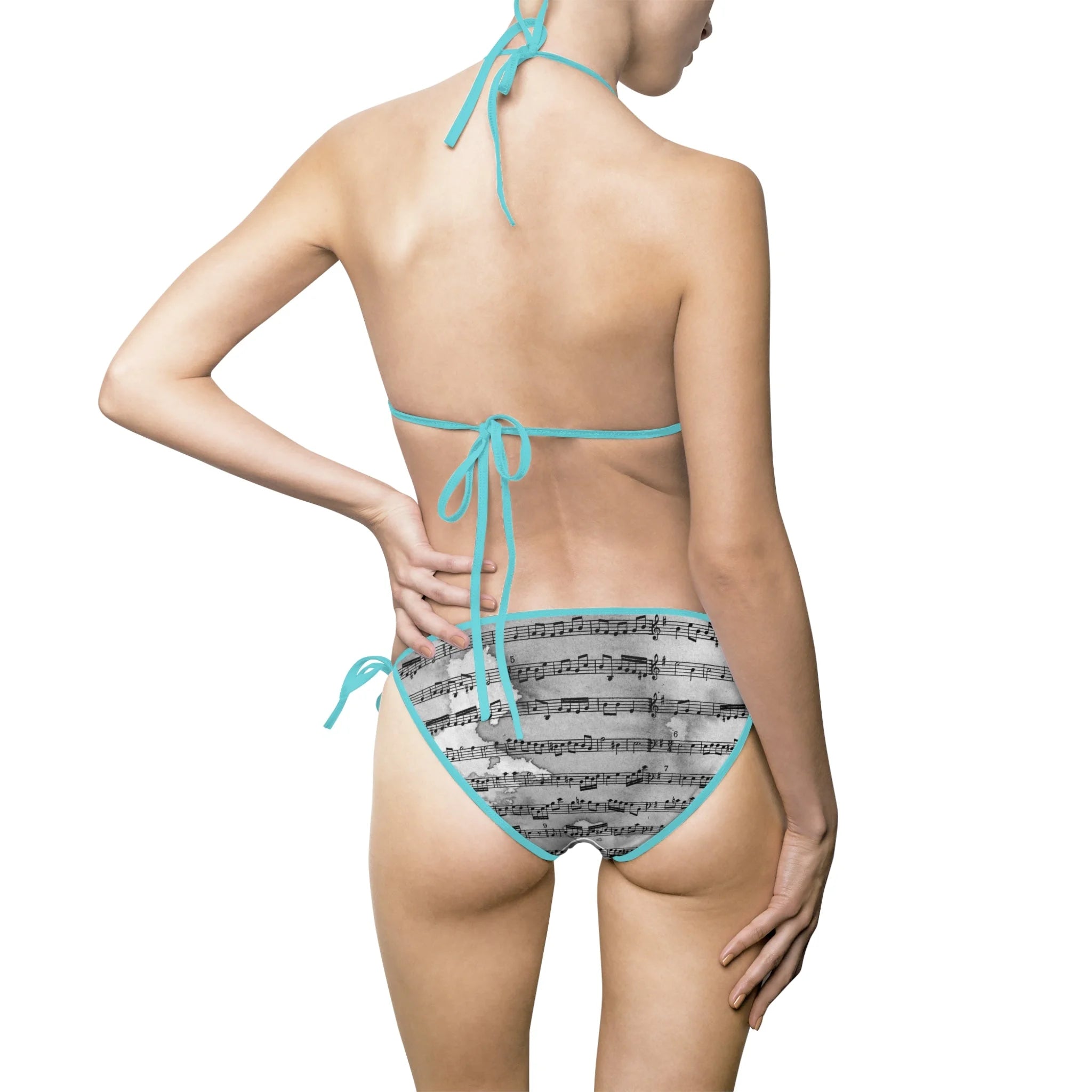 Music Notes Bikini Swimsuit, Artsulli - Art is Long, Life is Short, All Over Prints, , , , , , , 