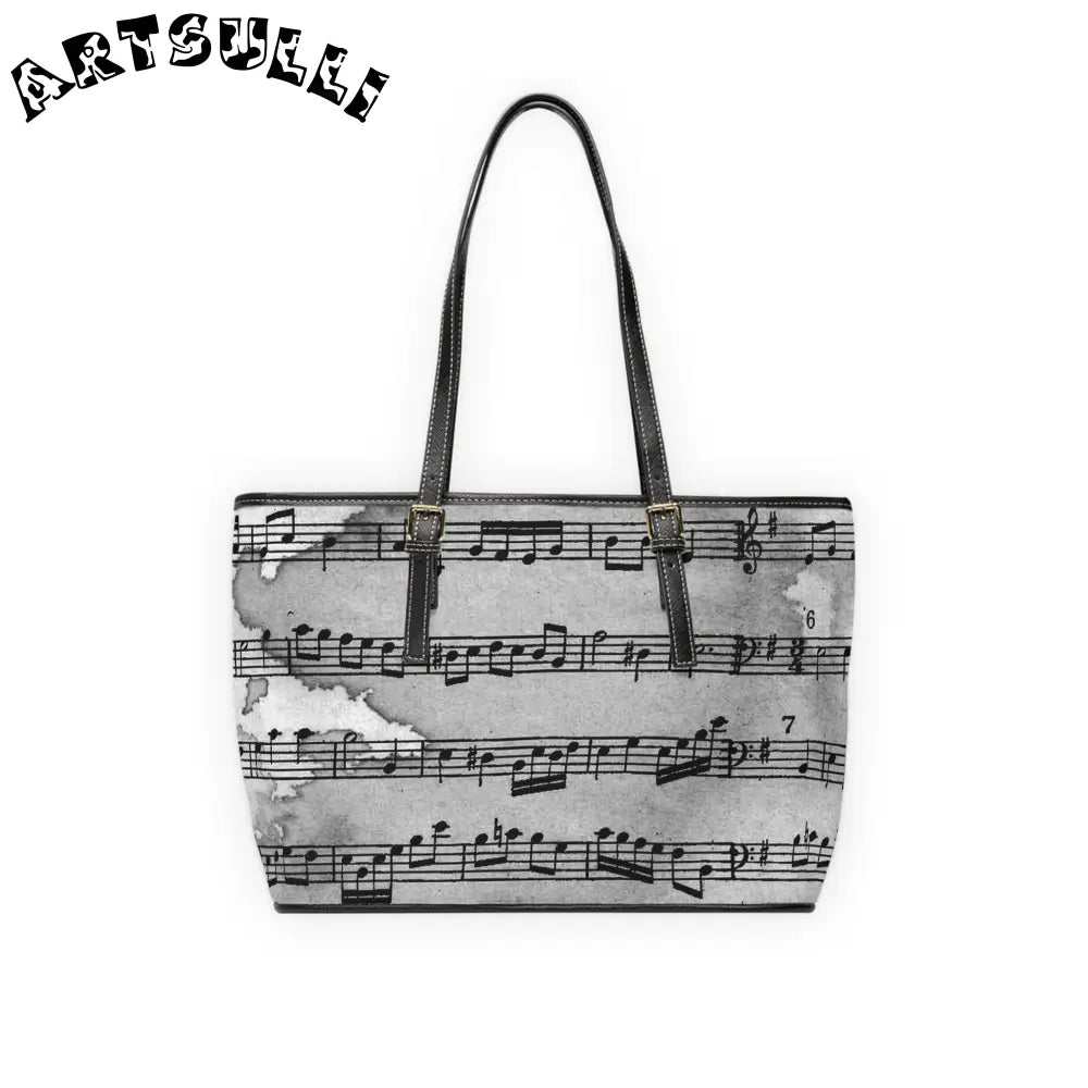 Music Sheet PU Leather Shoulder Bag, Artsulli - Art is Long, Life is Short, Bags, , , , , , , 