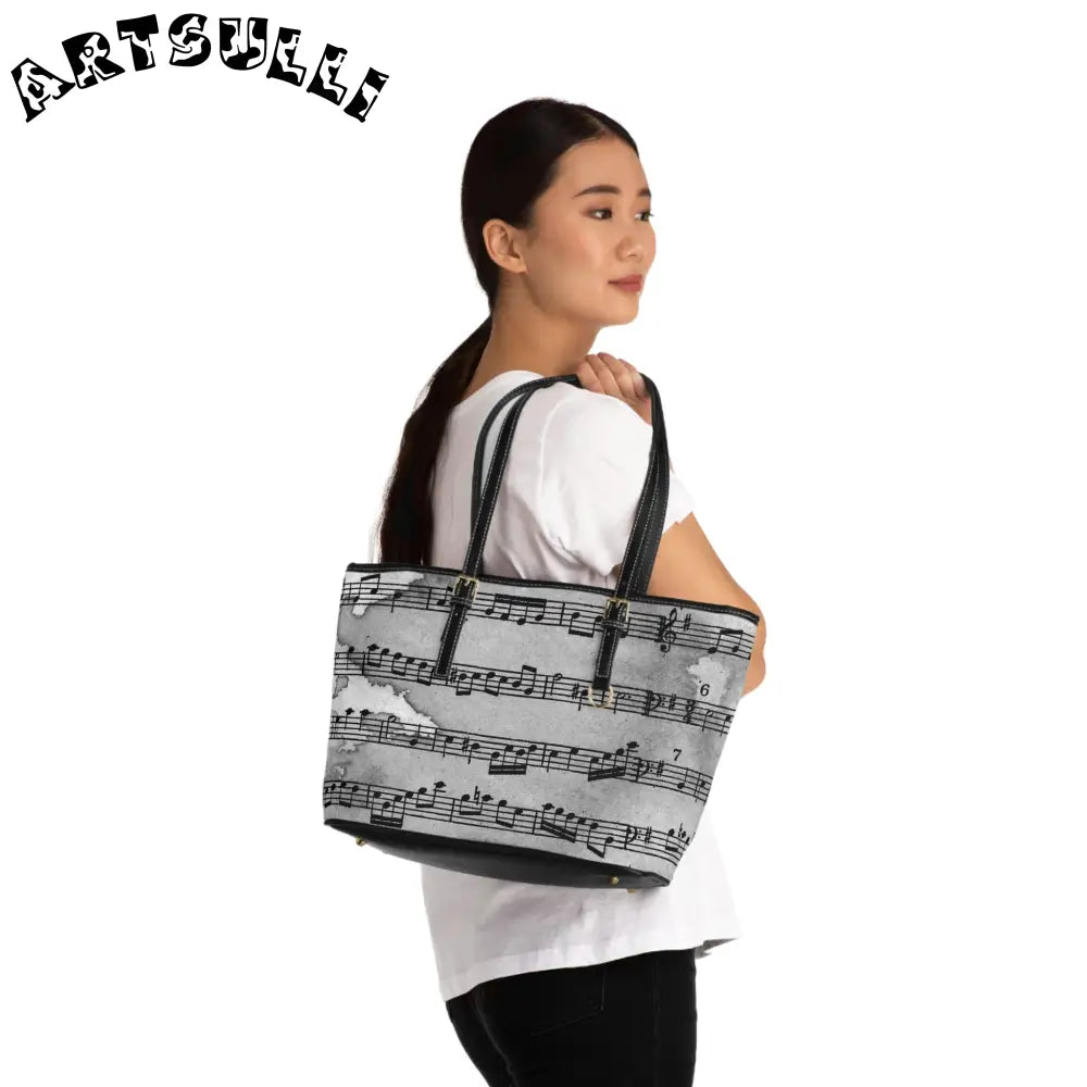 Music Sheet PU Leather Shoulder Bag, Artsulli - Art is Long, Life is Short, Bags, , , , , , , 