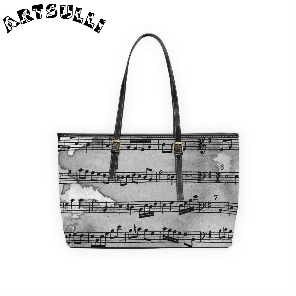 Music Sheet PU Leather Shoulder Bag, Artsulli - Art is Long, Life is Short, Bags, , , , , , , 