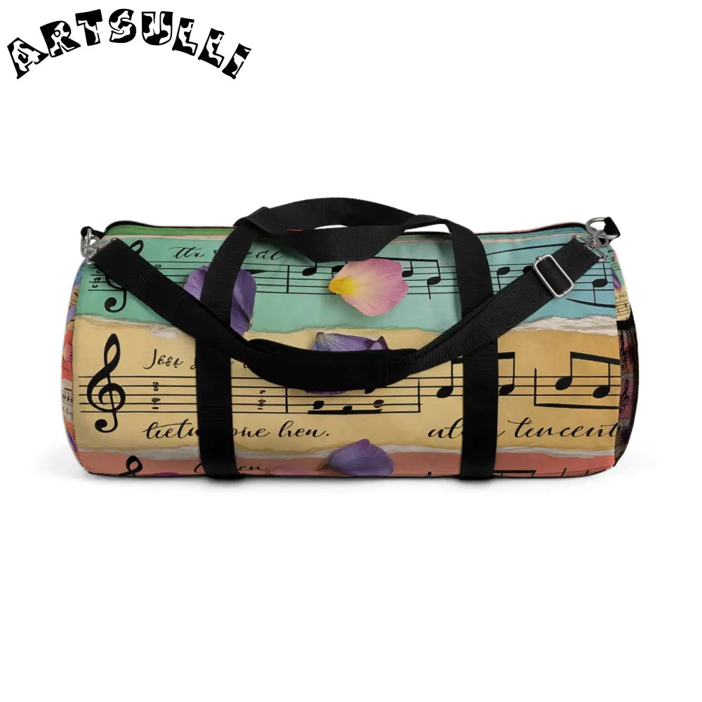 Musical Floral Duffel Bags, Artsulli - Art is Long, Life is Short, Bags, Size, Large, , , , , 14909141517366899255