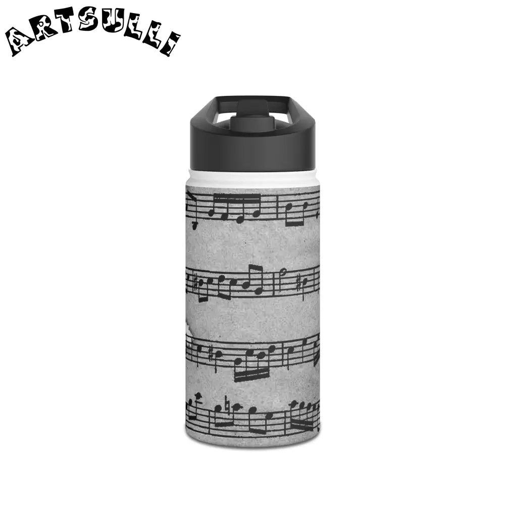 Musical Notation Stainless Steel Water Bottle, Artsulli - Art is Long, Life is Short, Mug, Size, 12oz, Color, White, , , 84642647762715066338