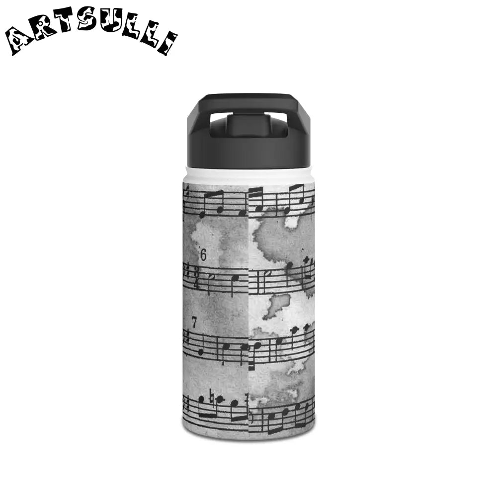Musical Notation Stainless Steel Water Bottle, Artsulli - Art is Long, Life is Short, Mug, , , , , , , 