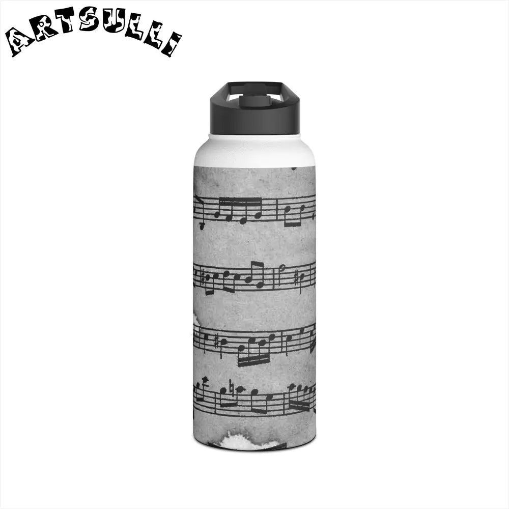 Musical Notation Stainless Steel Water Bottle, Artsulli - Art is Long, Life is Short, Mug, Size, 32oz, Color, White, , , 33444869749529247671