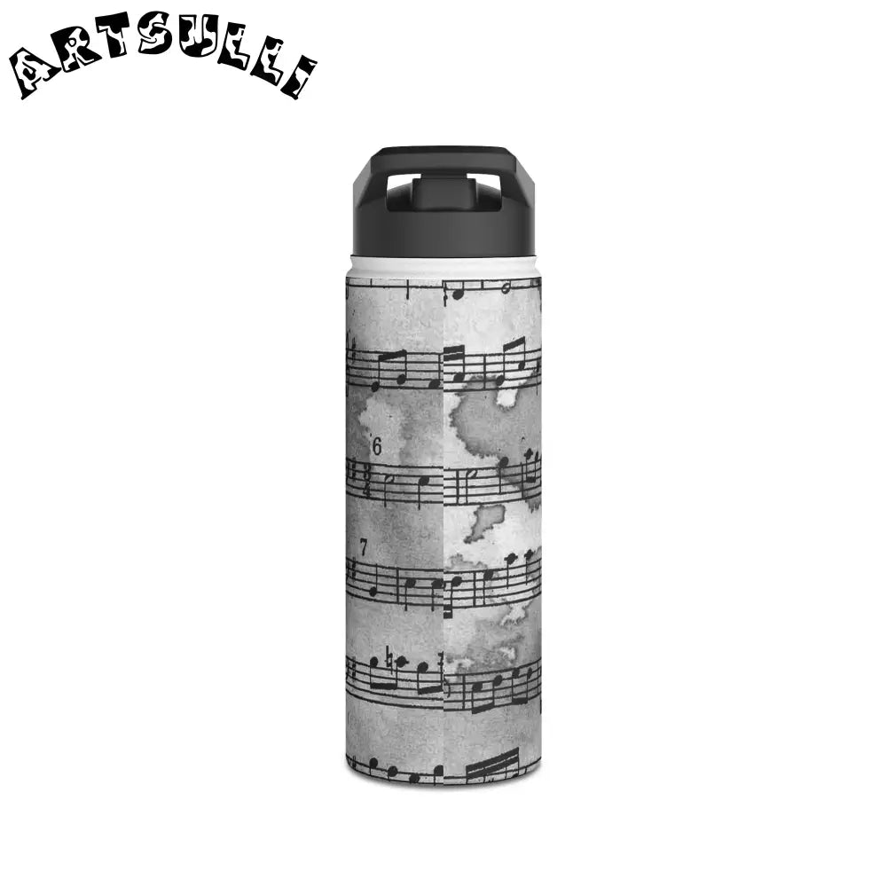 Musical Notation Stainless Steel Water Bottle, Artsulli - Art is Long, Life is Short, Mug, , , , , , , 