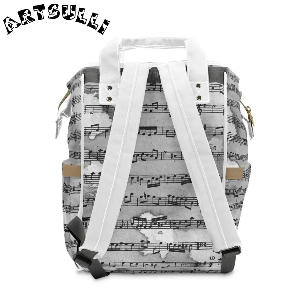 Musical Note High-Grade Nylon Diaper Backpack, Artsulli - Art is Long, Life is Short, Bags, , , , , , , 