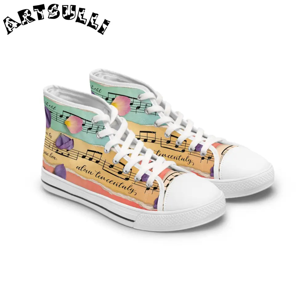 JAKKOUTTHEBXX Musical Note High Top Canvas Sneakers 2025
