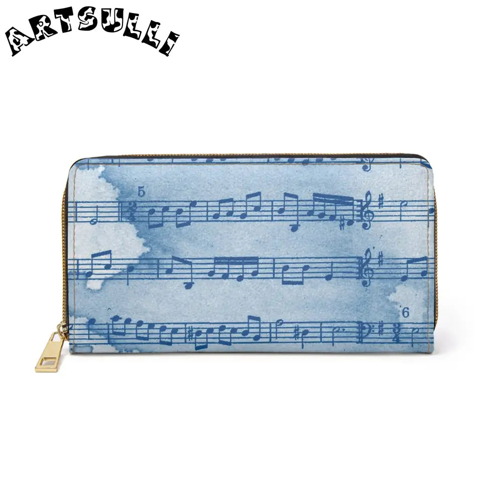 Musical Notes Art Printed Wallet for Credit Cards, Artsulli - Art is Long, Life is Short, Accessories, Size, One size, Color, White, , , 51050792782980206421