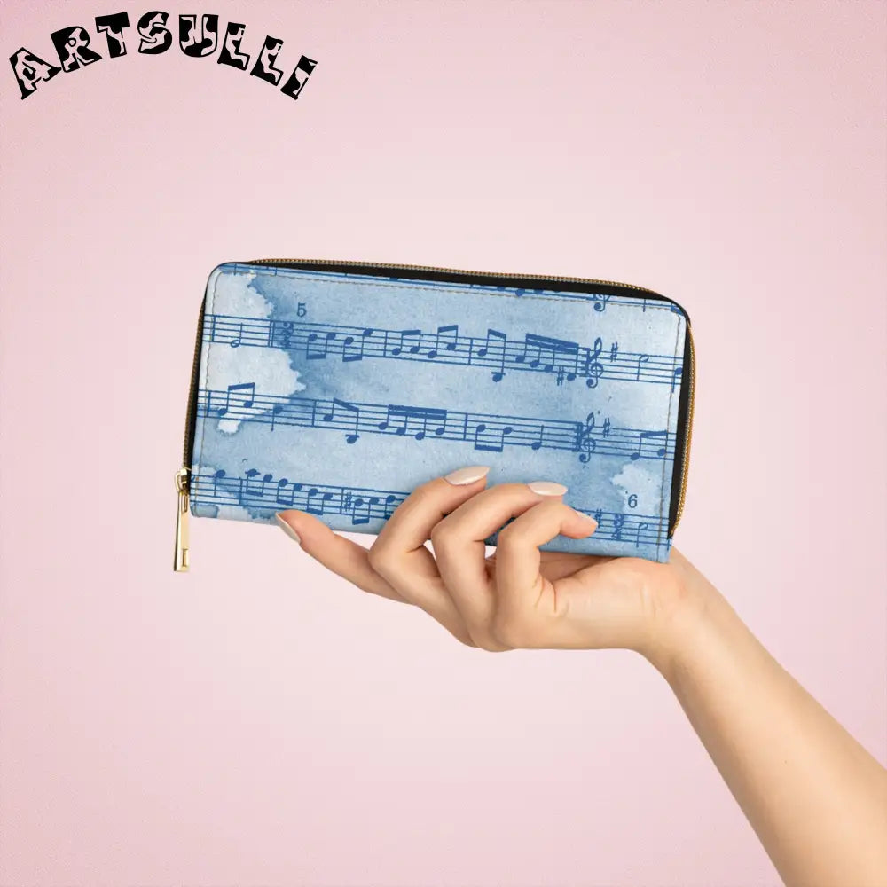 Musical Notes Art Printed Wallet for Credit Cards, Artsulli - Art is Long, Life is Short, Accessories, , , , , , , 