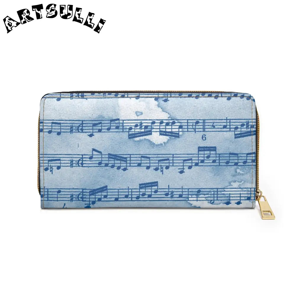 Musical Notes Art Printed Wallet for Credit Cards, Artsulli - Art is Long, Life is Short, Accessories, , , , , , , 