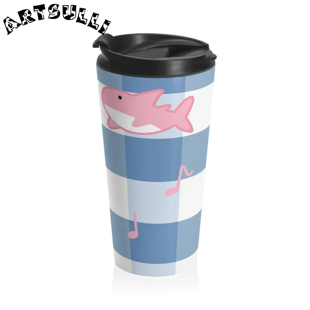 Musical Notes Checkered Stainless Steel Mug, Artsulli - Art is Long, Life is Short, Mug, , , , , , , 