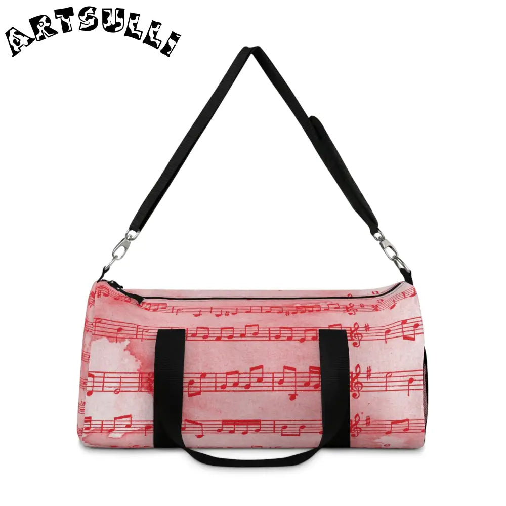 JAKKOUTTHEBXX Musical Notes Pink Duffel Bag 2025