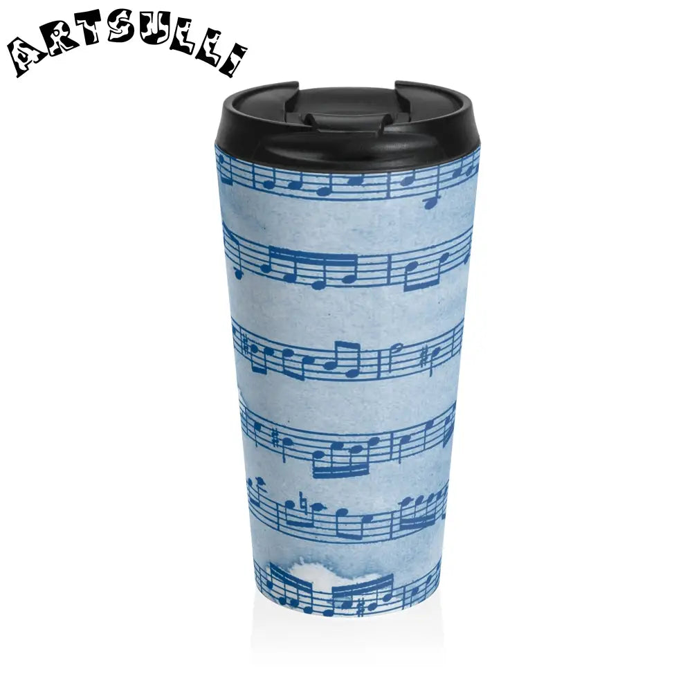 Musical Notes Stainless Steel Travel Mug, Artsulli - Art is Long, Life is Short, Mug, Size, 15oz, , , , , 26238714180629502789