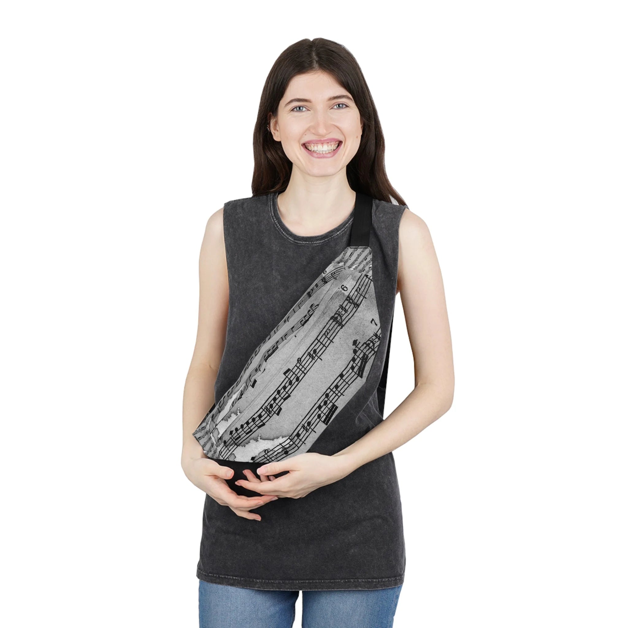 JAKKOUTTHEBXX Musical Score Art Printed Fanny Pack 2025
