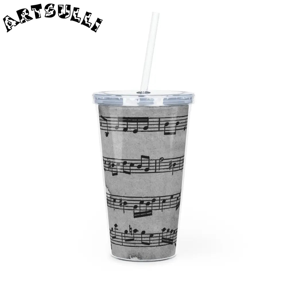 Musical Score Plastic Tumbler, Artsulli - Art is Long, Life is Short, Mug, Size, 20oz, Color, Transparent, , , 56004224035635909130