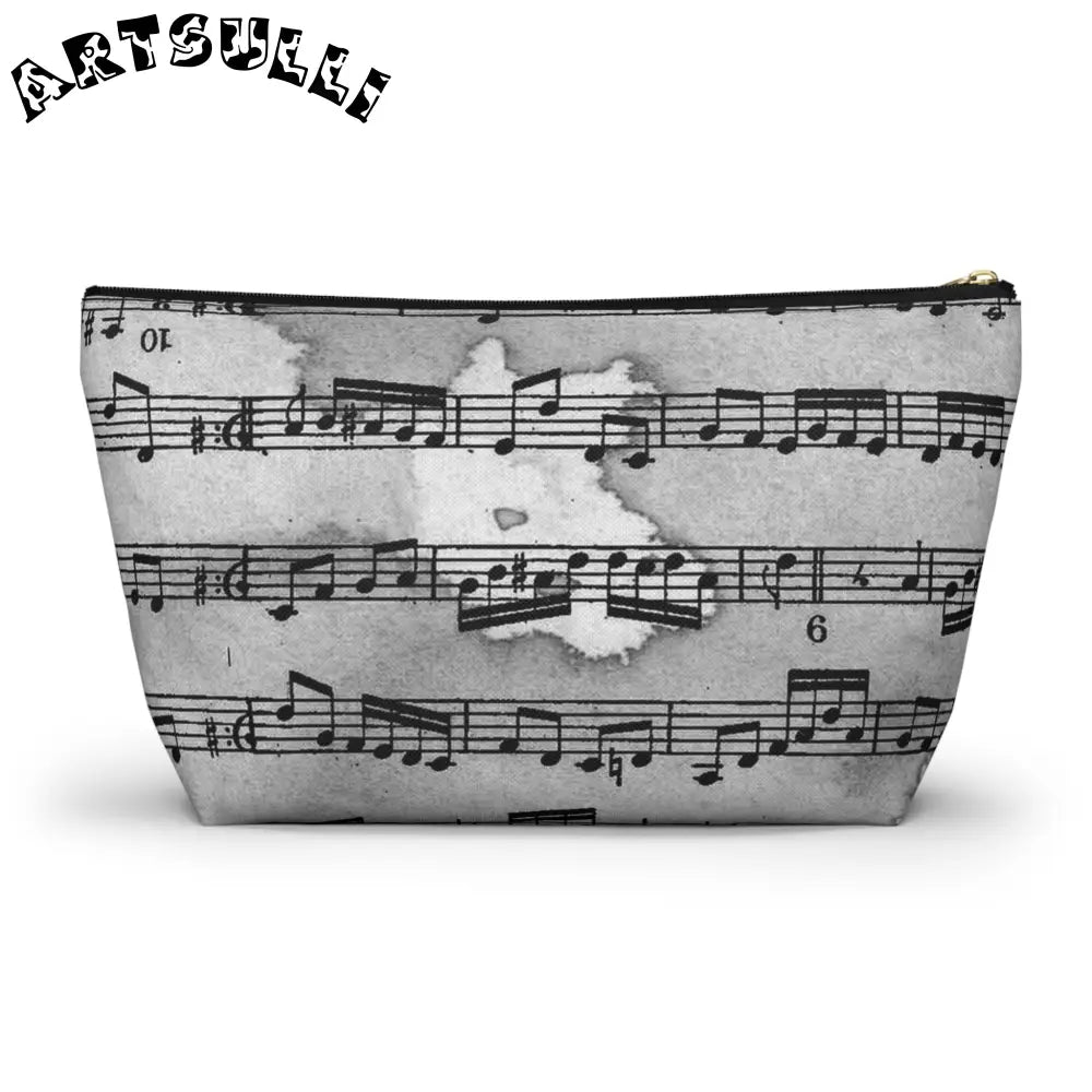 Musical Score Zipper Pouch, Artsulli - Art is Long, Life is Short, Bags, , , , , , , 