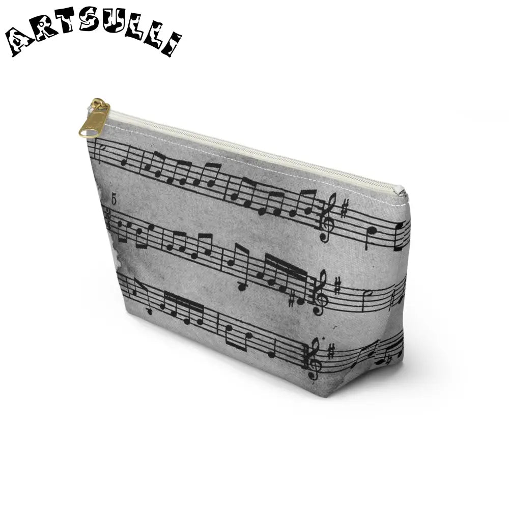 Musical Score Zipper Pouch, Artsulli - Art is Long, Life is Short, Bags, , , , , , , 