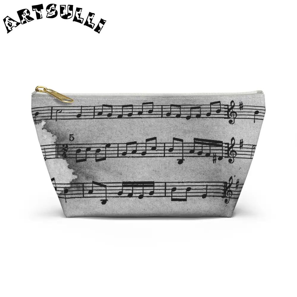 Musical Score Zipper Pouch, Artsulli - Art is Long, Life is Short, Bags, Size, Small, Color, White zipper, , , 41245199323442938977
