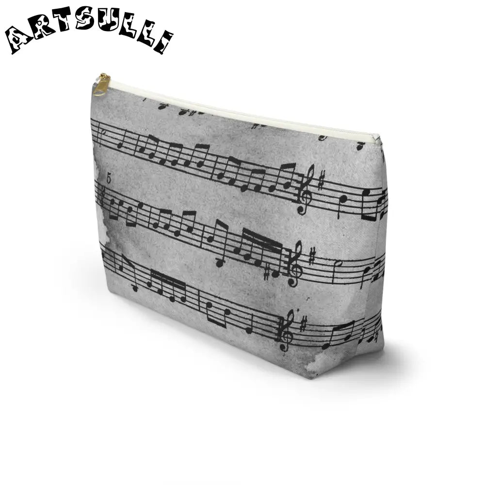 Musical Score Zipper Pouch, Artsulli - Art is Long, Life is Short, Bags, , , , , , , 