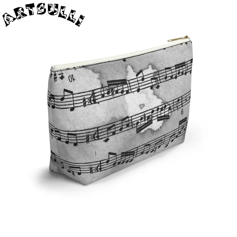 Musical Score Zipper Pouch, Artsulli - Art is Long, Life is Short, Bags, , , , , , , 