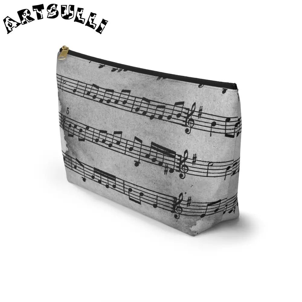 Musical Score Zipper Pouch, Artsulli - Art is Long, Life is Short, Bags, , , , , , , 