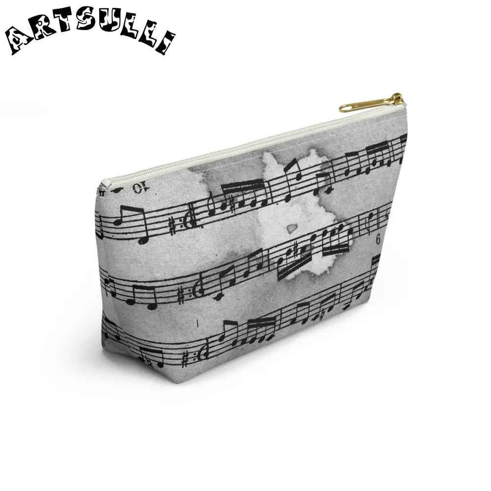 Musical Score Zipper Pouch, Artsulli - Art is Long, Life is Short, Bags, , , , , , , 