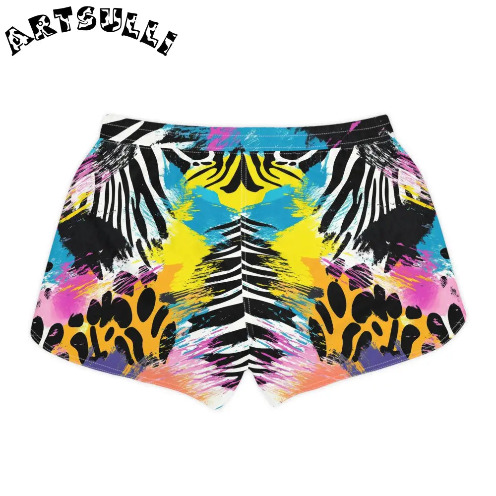 Muted Pastel Colors Abstract Athletic Shorts, Artsulli - Art is Long, Life is Short, All Over Prints, , , , , , , 