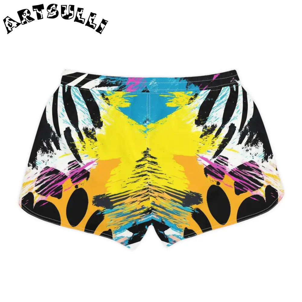 Muted Pastel Colors Abstract Athletic Shorts, Artsulli - Art is Long, Life is Short, All Over Prints, , , , , , , 