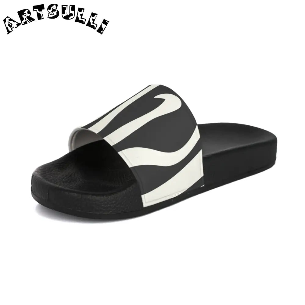 Muted Pastel Colors Daily Staple Slide Sandals, Artsulli - Art is Long, Life is Short, Shoes, , , , , , , 