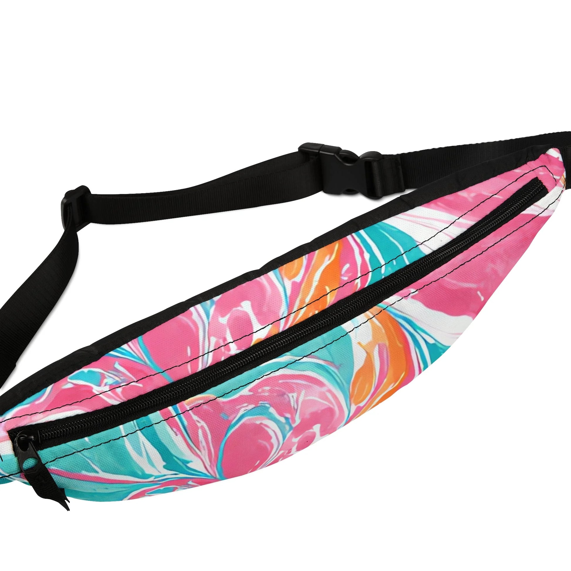 Muted Pastel Colors Liquid Spill Fanny Pack, Artsulli - Art is Long, Life is Short, Bags, , , , , , , 