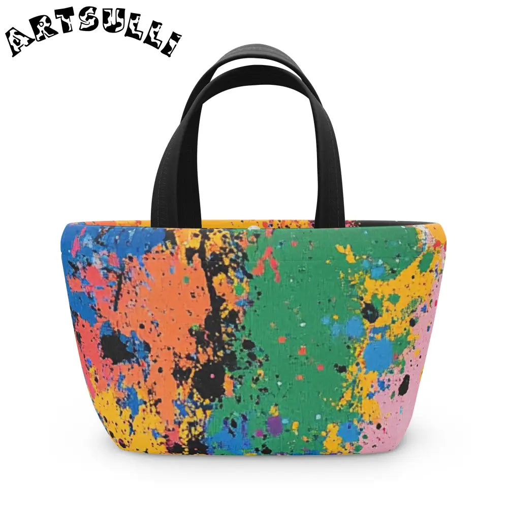 JAKKOUTTHEBXX Muted Pastel Paint Splatter Lunch Bag 2025