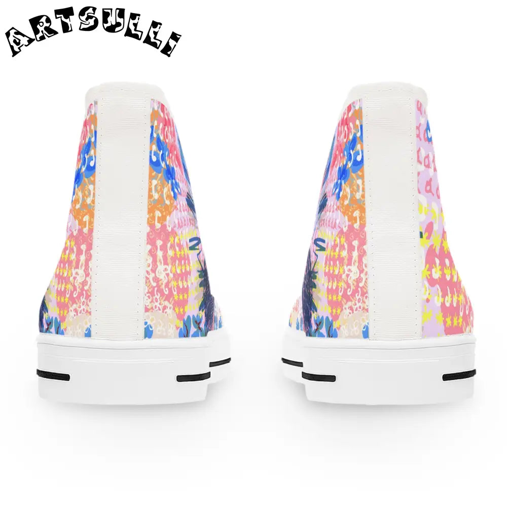 Muted Pastel Womens High Top Breathable Canvas Sneakers, Artsulli - Art is Long, Life is Short, Shoes, , , , , , , 