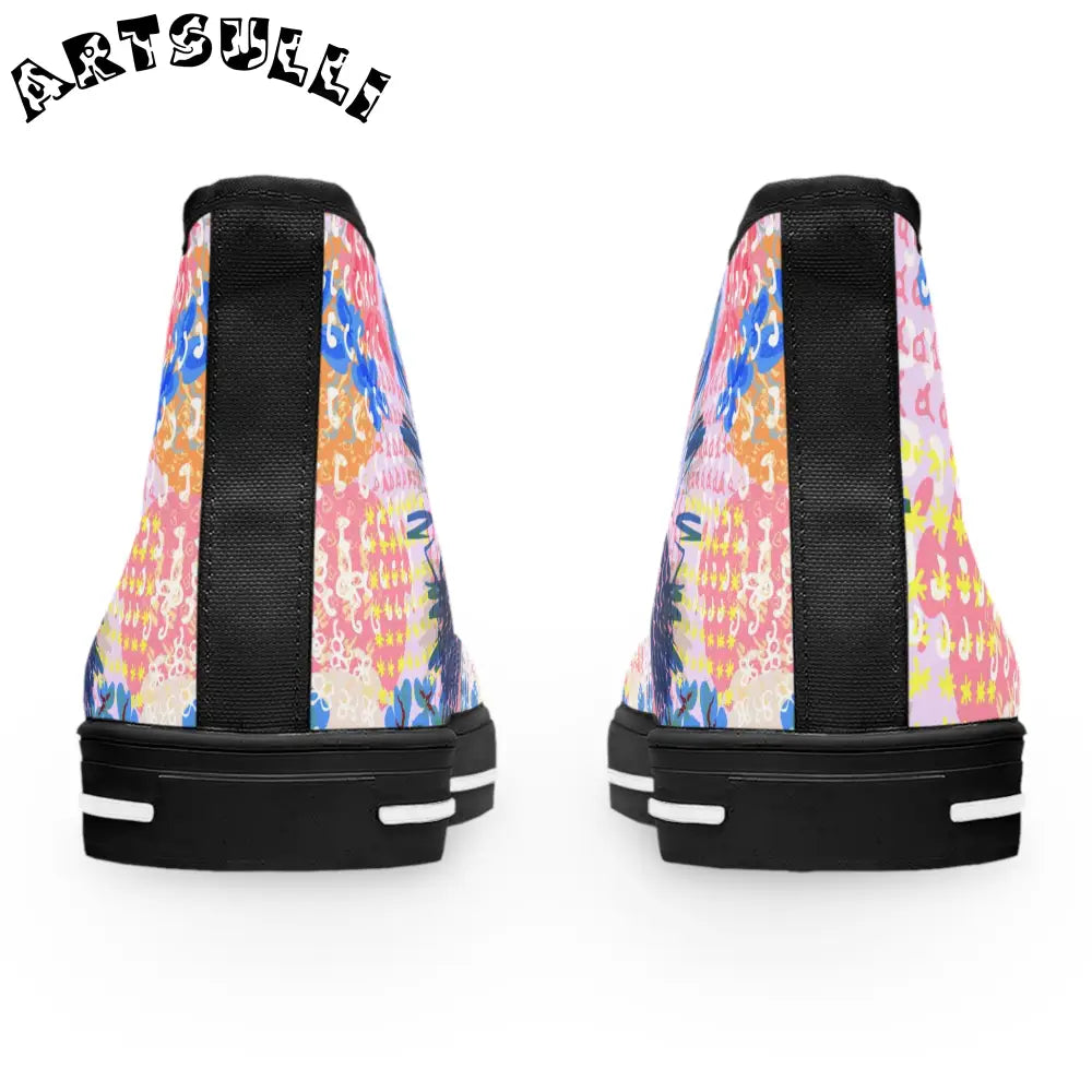 Muted Pastel Womens High Top Breathable Canvas Sneakers, Artsulli - Art is Long, Life is Short, Shoes, , , , , , , 
