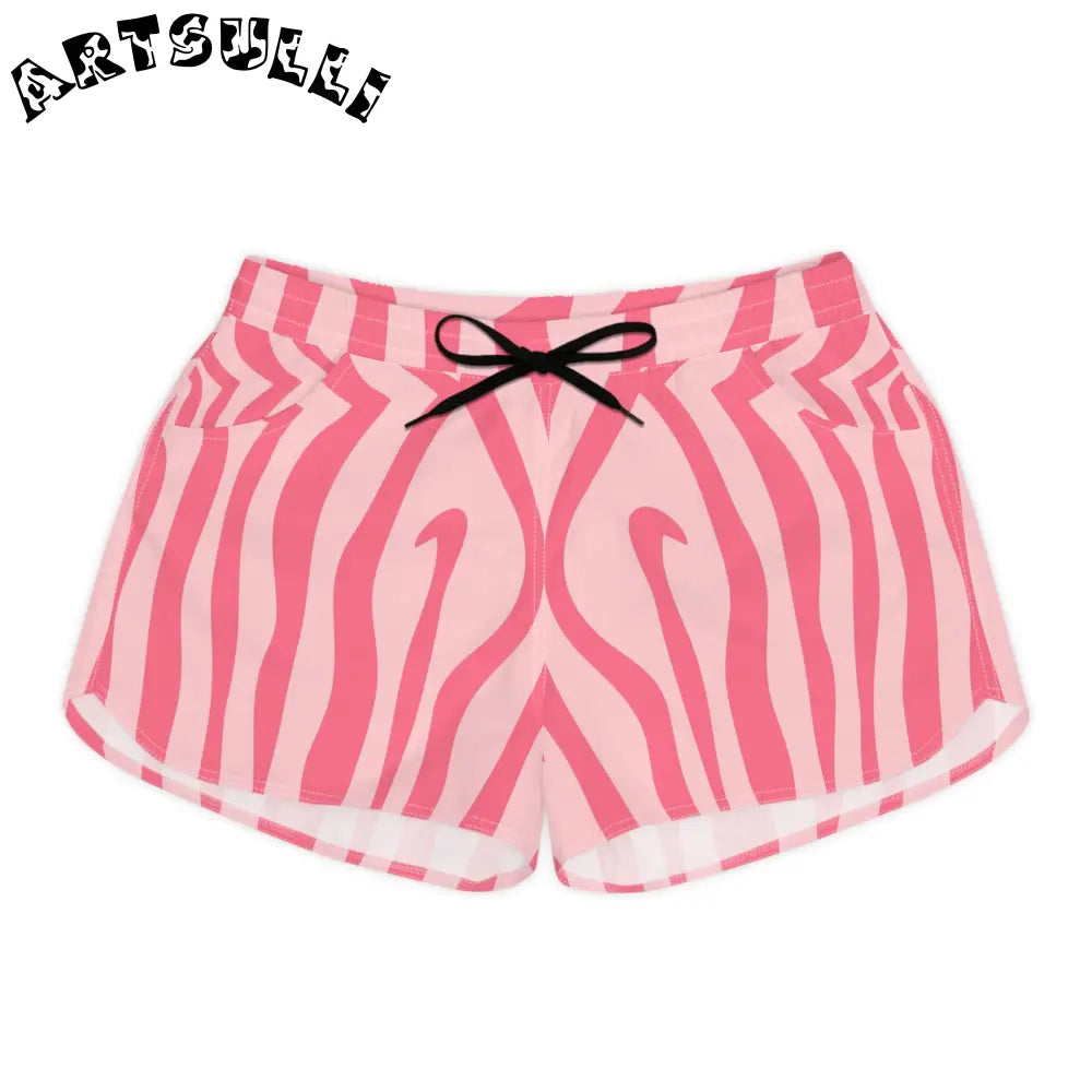 Nagels Pink Zebra Shorts Offer Comfort, Artsulli - Art is Long, Life is Short, All Over Prints, Size, S, Color, Black drawstring, , , 24374432225437956943