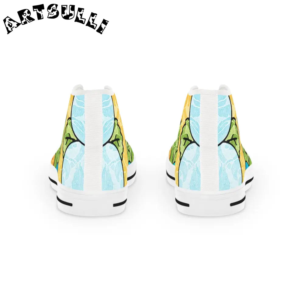 Nature Inspired Breathable Polyester Canvas High Tops, Artsulli - Art is Long, Life is Short, Shoes, , , , , , , 