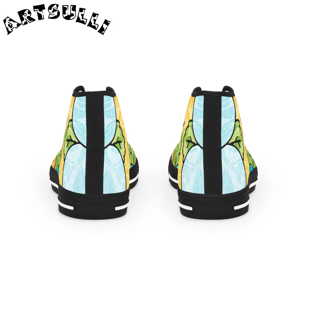 Nature Inspired Breathable Polyester Canvas High Tops, Artsulli - Art is Long, Life is Short, Shoes, , , , , , , 