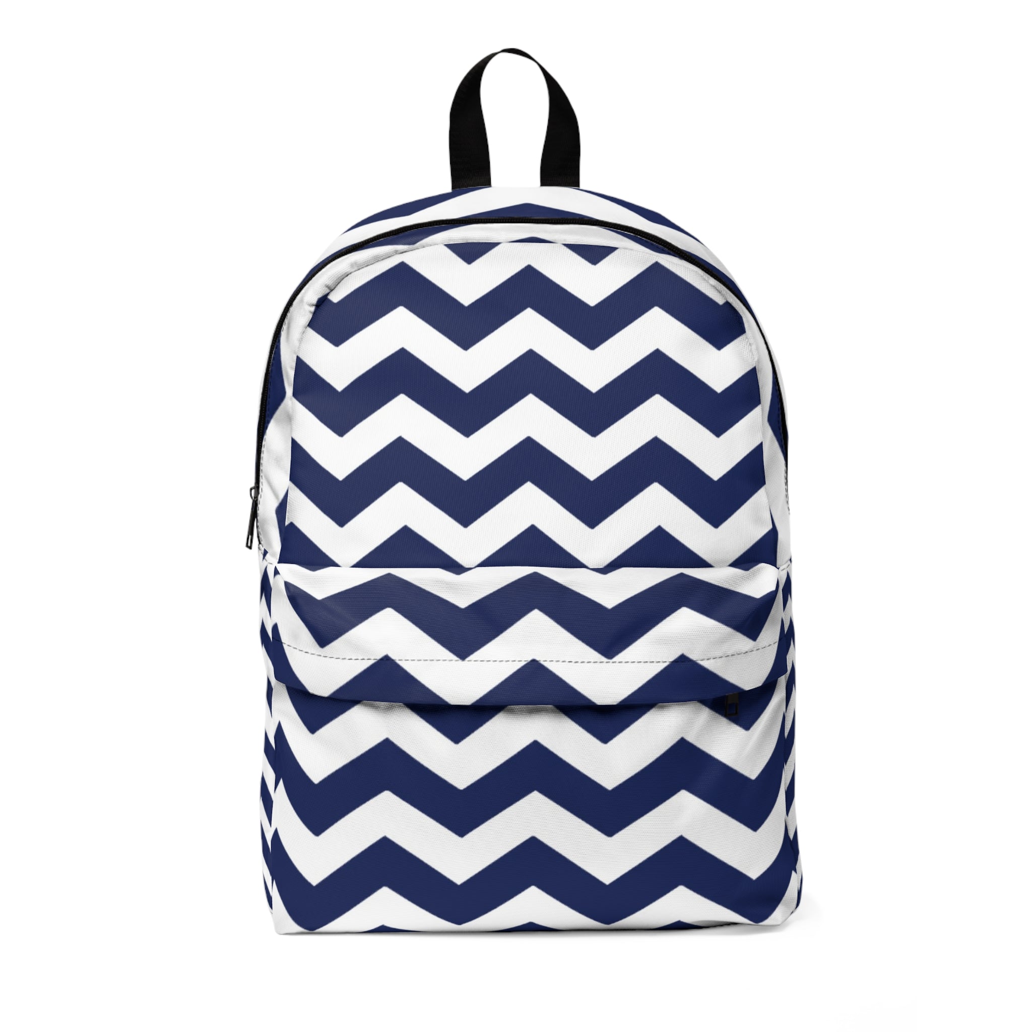 Navy and White Chevron Backpack, Artsulli - Art is Long, Life is Short, Bags, Size, One size, , , , , 21066379343624699389