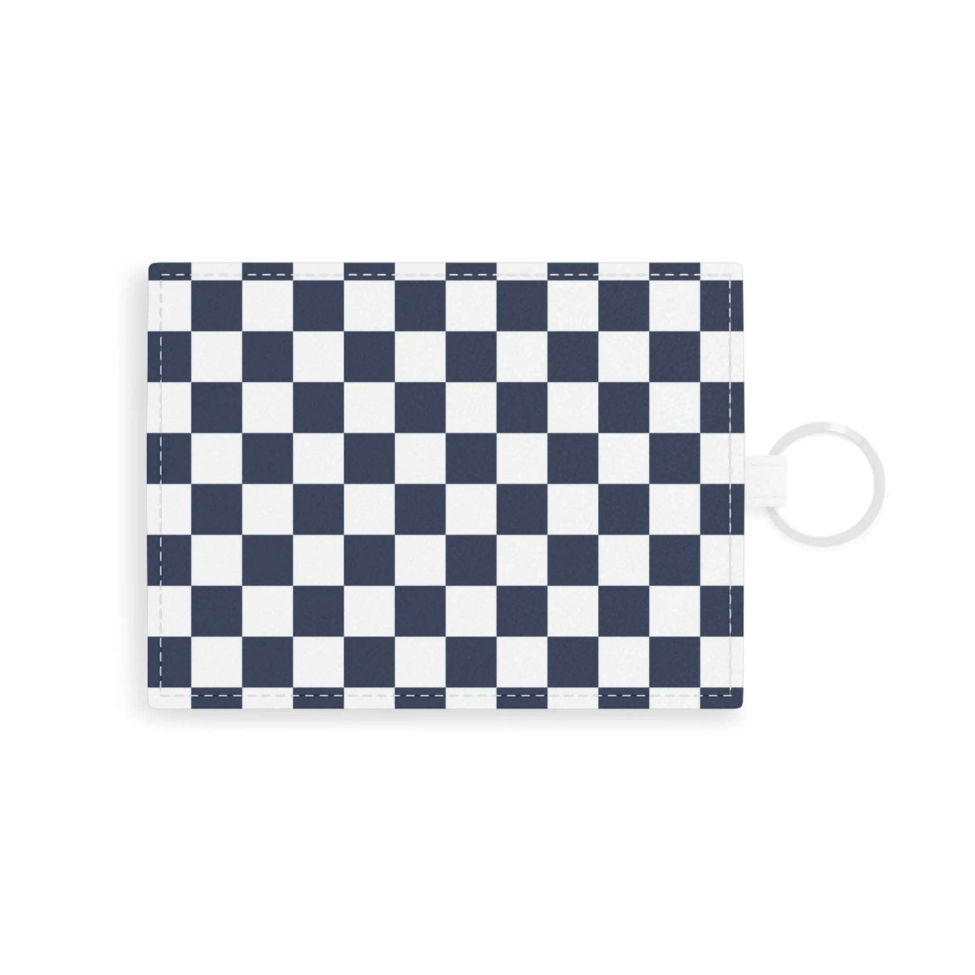 Navy Blue Saffiano Personalized Card Holder, Artsulli - Art is Long, Life is Short, Accessories, Size, One size, Color, White, , , 24359418744906577095