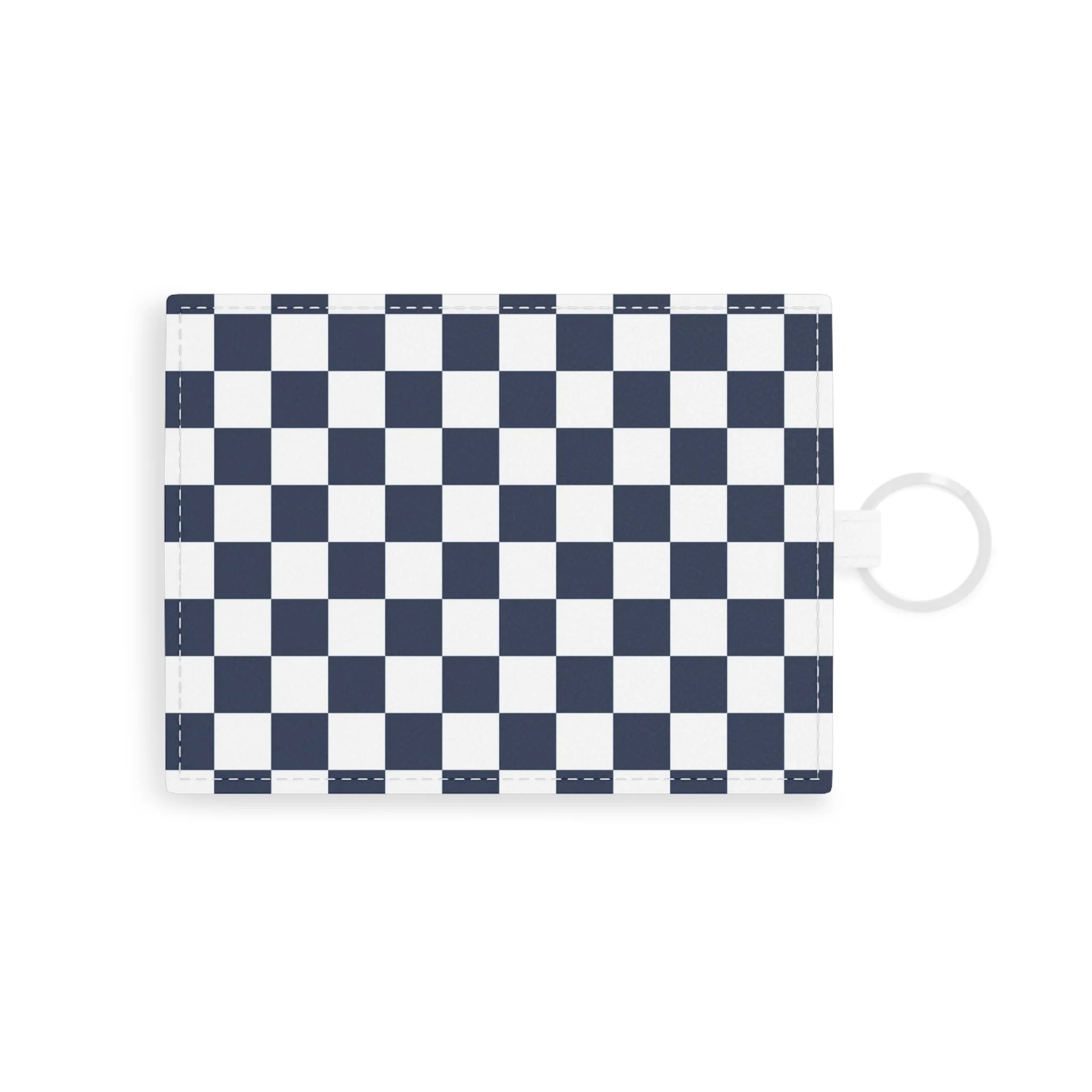 Navy Blue Saffiano Personalized Card Holder, Artsulli - Art is Long, Life is Short, Accessories, Size, One size, Color, White, , , 24359418744906577095