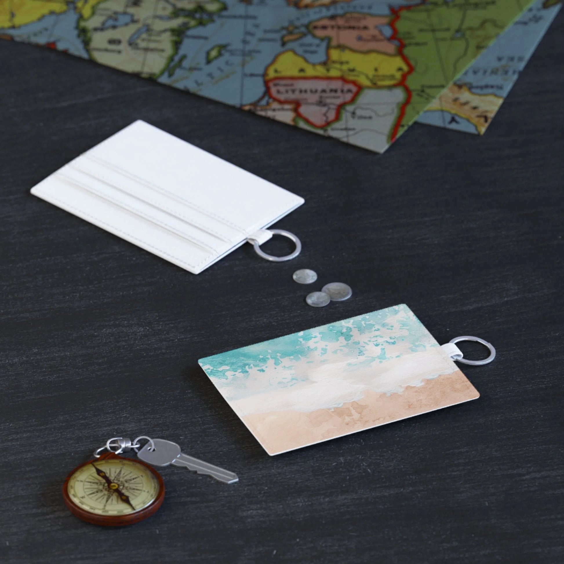 Ocean Wave Faux Leather Card Holder, Artsulli - Art is Long, Life is Short, Accessories, , , , , , , 
