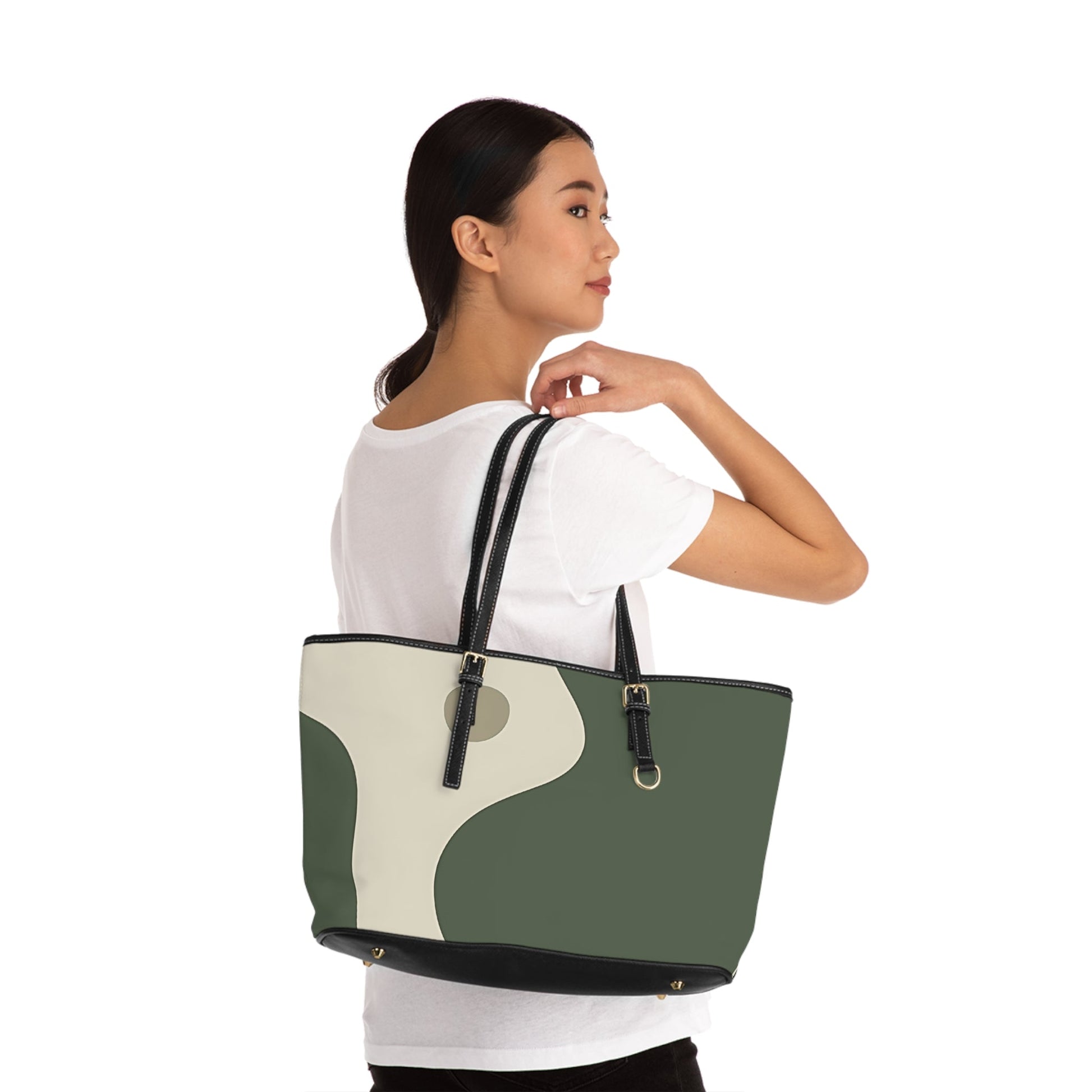 Olive Abstract Curve Shoulder Bag, Artsulli - Art is Long, Life is Short, Bags, , , , , , , 