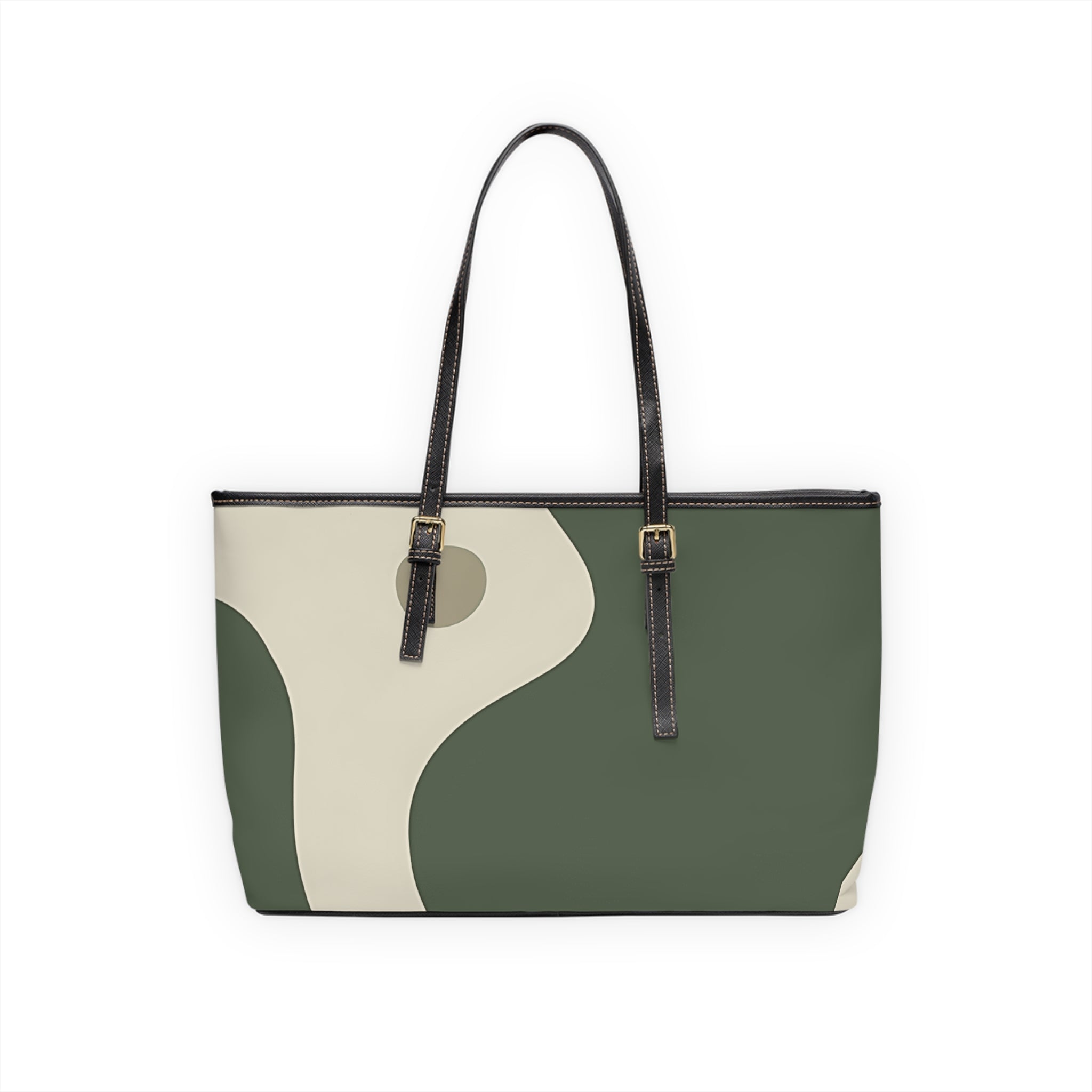 Olive Abstract Curve Shoulder Bag, Artsulli - Art is Long, Life is Short, Bags, , , , , , , 
